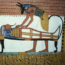 Anubis und eine Mumie, aus dem Grab von Sennedjem, Das Arbeiterdorf, Neues Reich